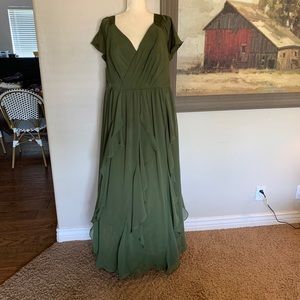 Vera Wang Olive Modified Bridesmaid Dress
